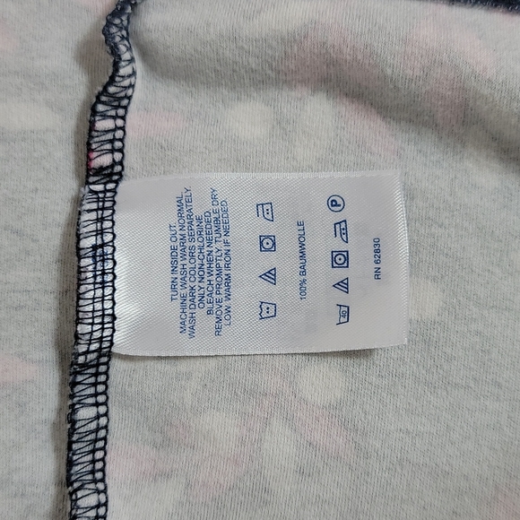 Lands' End Women's Blue White Red Floral 100% Cotton Long Sleeve Top, L - Picture 6 of 7